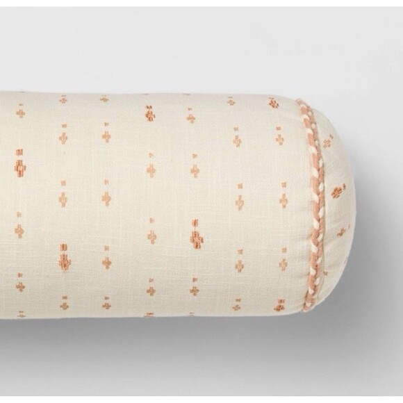 Bolster Geo Pattern Cream and Peach - Threshold designed with Studio McGee NEW - Picture 3 of 6